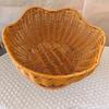 Multipurpose Fruit Basket Traditional Style Stackable Snack Tray Natural Rattan Hand Woven Vegetable Basket