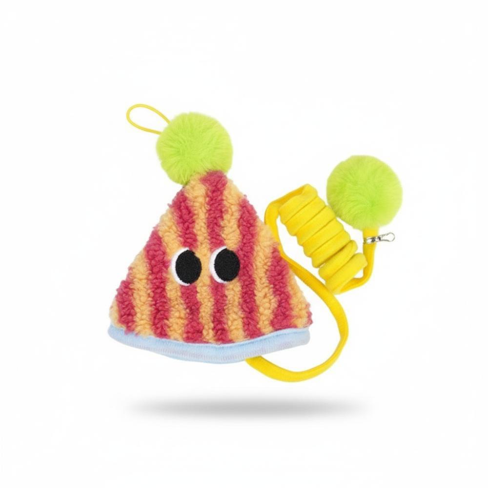 Fluffy Plush Ceiling Cat Toy Stretchable Interactive Cat Toy Cat Door Toy  Exercise зелёный