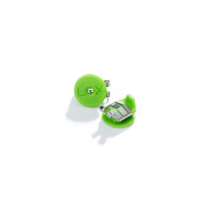 Stones and Minerals. Secure Clasp Hypoallergenic LOX Earrings. Green Color. 2 Pairs.