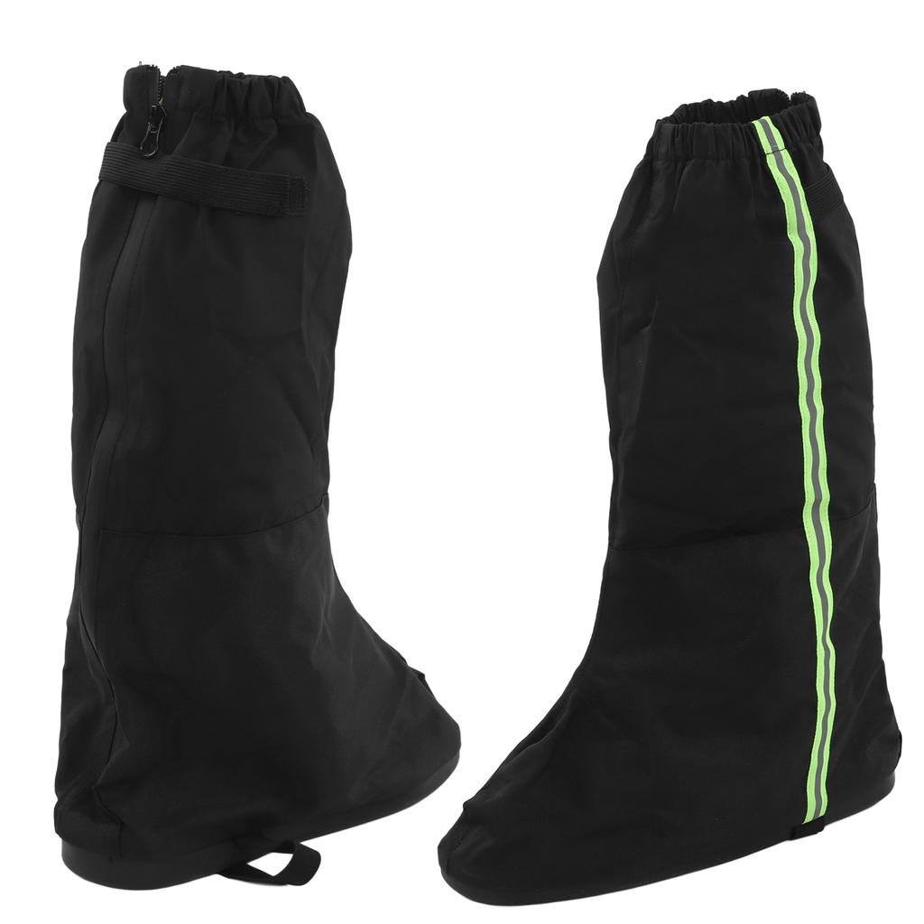1 Pair Snow Shoes Boots Covers with Reflector Waterproof Windproof Non Slip Rain Boot Covers for Hiking Climbing Black L