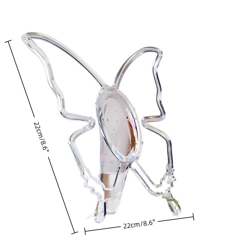 Průhledná akrylová váza na květiny ve tvaru motýla Trojrozměrné doplňky pro aranžování květin Váza motýl Domácí dekorace