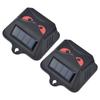 2pcs Animal Repeller Red LED Strobe Lights Waterproof Design Solar Automatic Charging ABS Housing