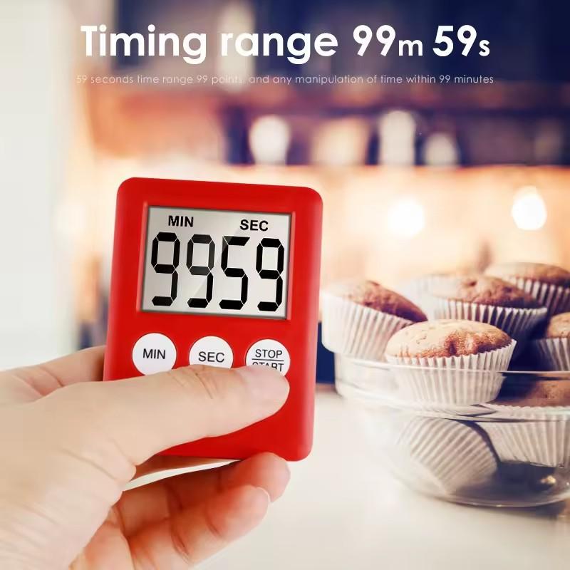 Timer Magnetic Sleep Stopwatch Kitchen Cooking Digital LED Display Minute Second Count Up Countdown Countup Boiling Eggs Timer