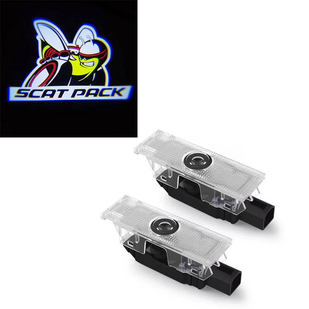 SCAT PACK Ghost For Dodge Door Light 2pcs Dodge Welcome Light SCAT PACK Shadow Light For Dodge Challenger 2008-2019 SRT 2013-19