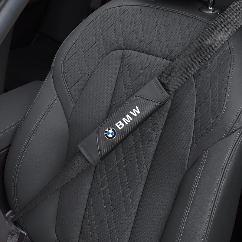 2xCar Seat Belt Shoulder Cushion Protective Cover Keychain Accessories For BMW X1 X2 X3 X5 X4 X6 X7 iX3 F20 F10 F07 E70 E46 E90 ZCHJ4
