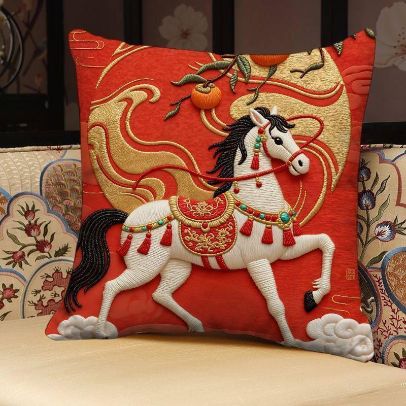 Throw Pillow Cushion Cover Horse Print Luxury Modern Fashion Style Couch Sofa Pillow Covers Bedroom Living Room