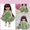 Npk 55cm Lebensechte Reborn-Puppe Betty Mit Braunen Haaren Und Cowboy-Overalls