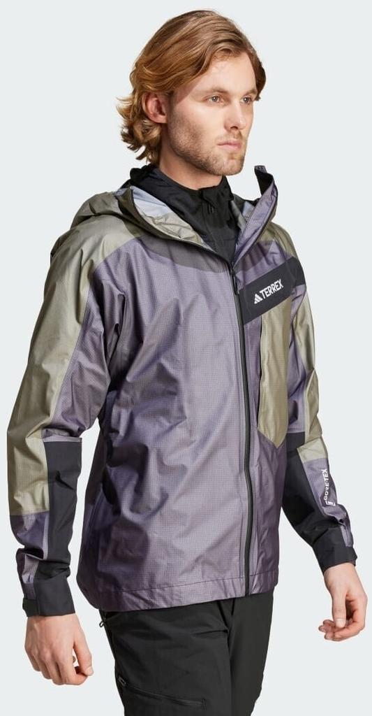 Jacket Adidas Terrex Techrock Light Gore-Tex Active Rain Jacket Aurora Black / Olive Strata (IW8863)