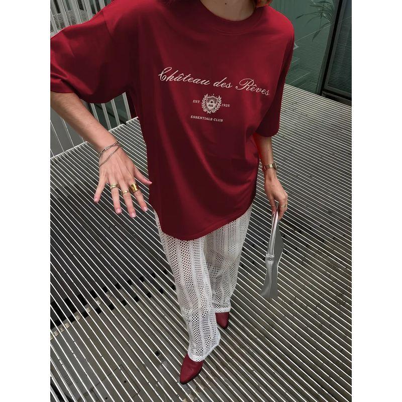 New Printed T-Shirt Fashion Wind New Fashion Casual Loose Print Letter Short Sleeve T-shirt Top