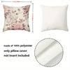 Blumenmuster Kissenbezüge Set aus 4 Stück für Zuhause Polyester Kissenbezug, Sofa Dekokissenbezug Kopfteilkissen