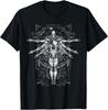 Sci-Fi Robotic Vitruvian Man Cyberpunk Illustration T-Shirt