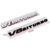 3D ABS Black Red Car Letters Logo V8 BITURBO Side Fender Badge Emblem Decal For Mercedes Benz AMG C63 E63S SL63 GLC63 G63 GLE63S
