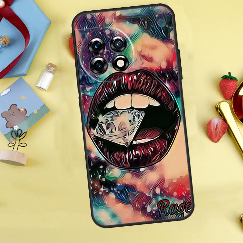 Sexy Lips KISS Cover For OnePlus 12 12R 13 13R 11 10 Pro 8T 10T OnePlus Nord CE 2 3 4 Lite N30 N20 N10 Case