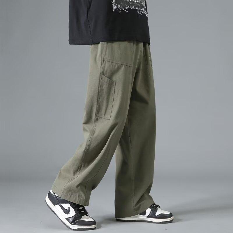 

Machine tooling pants trendy brand boys summer casual straight trousers loose large size men M