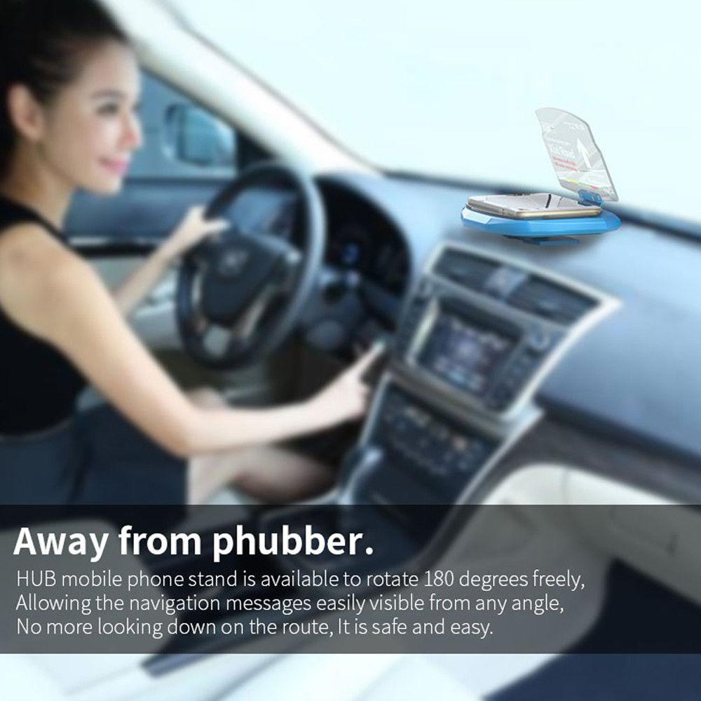 HUD Universal Multifuncional Head Up Display Navegación GPS para Coche Soporte Reflector de Imagen para Teléfono Inteligente