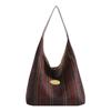 Retro Woolen Plaid Large-capacity Shoulder Bag Women's 2025 Autumn and Winter New Versatile Underarm Tote Bag