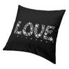 Love Diamond Throw Pillow Case 60*60cm Sofa Rhinestone Jewelry Gemstone Cushion Cover Sofa Car Pillowcover Double-sided Printing
