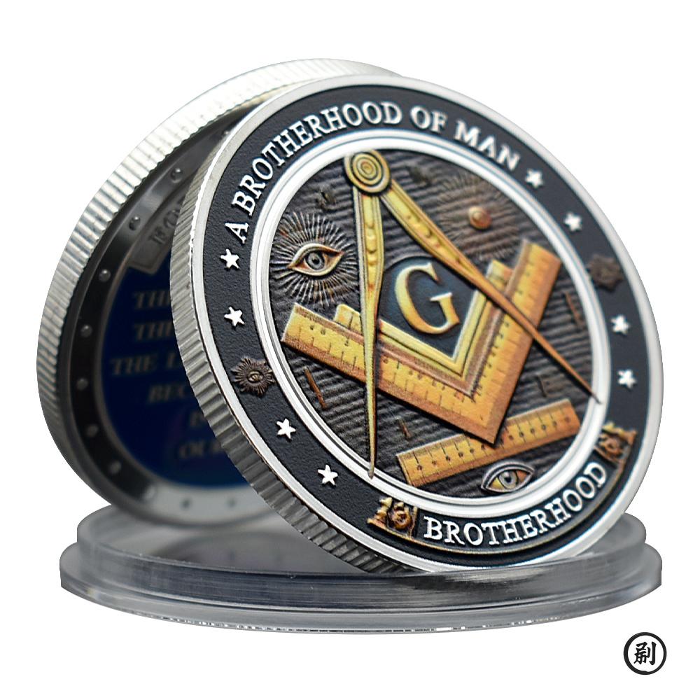Masonic Freemasonry Silver Coin Collectibles Brotherhood The Eye of God Coin Making Good Men Better Commemorative Medal