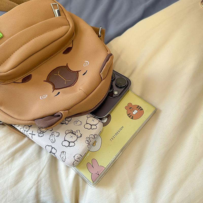 Ins neue Kapibara Umhängetasche süßes Mädchen Studentin ausgehen Aufbewahrungstasche Cartoon Capybara Reißverschluss Rucksack