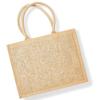 Westford Mill Shopper/Tragetasche aus Jute mit metallischem Schimmer