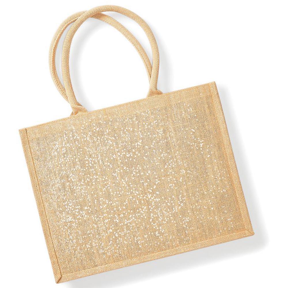 Westford Mill Metalická Shimmer Jute Shopper/Tote Bag