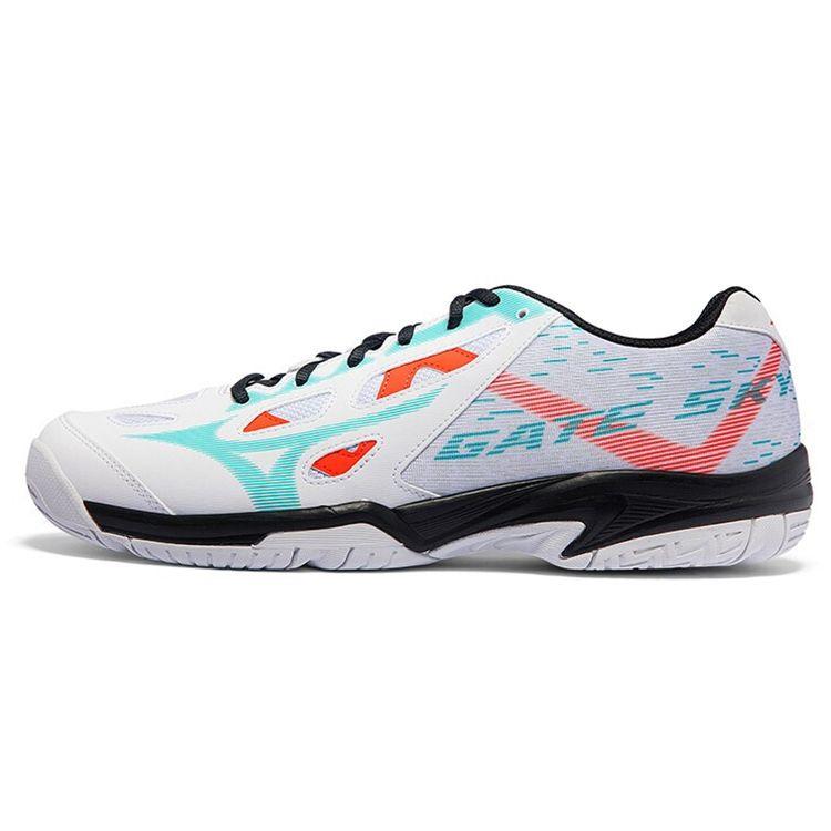 Mizuno Gate Sky Plus Low-Top Badminton Shoes Unisex Shoes White Blue Orange 71GA204034