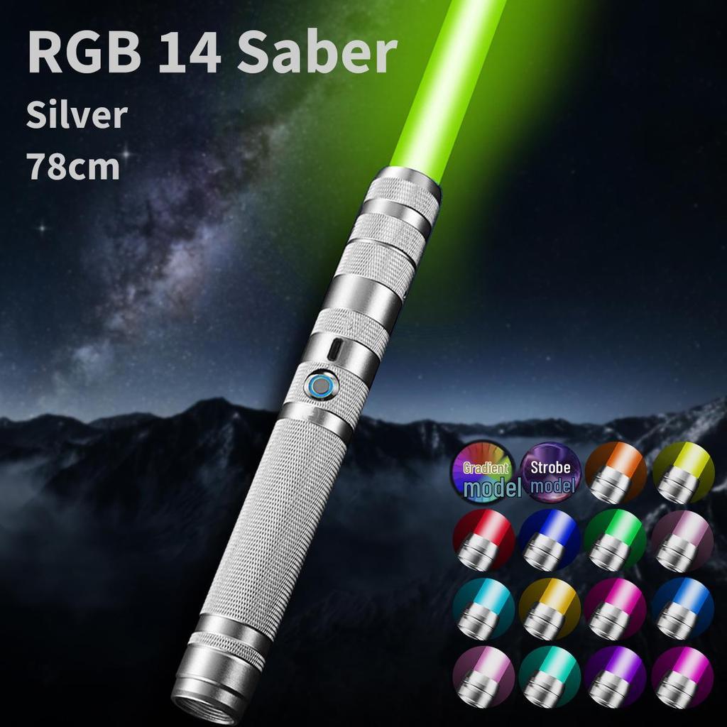Star Wars RGB lyssabel leketøy - Nybegynnernivå metall lasersverd, Oppladbart, 7-14 farger