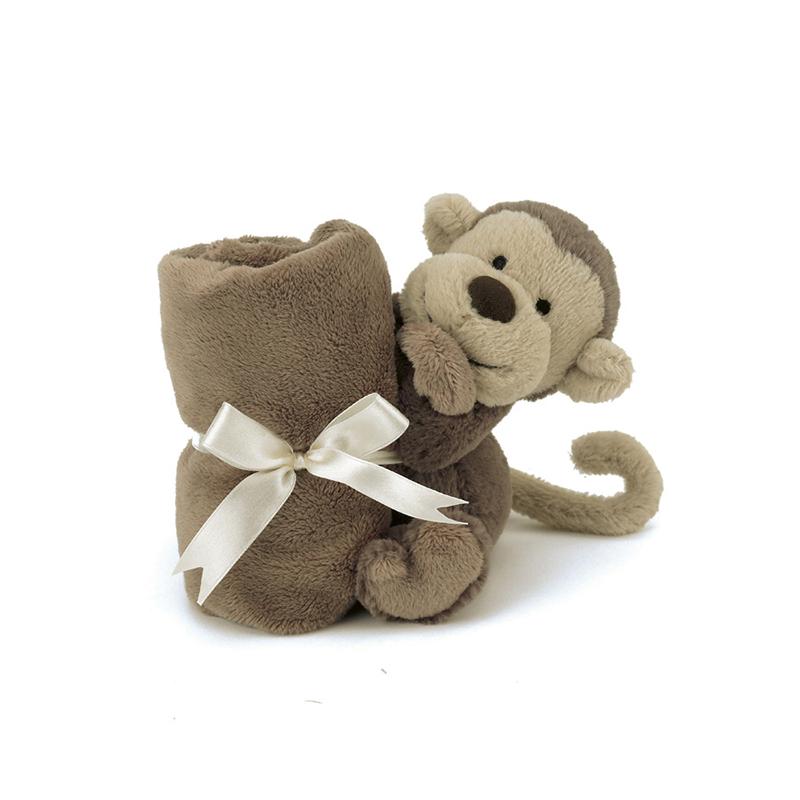 Jellycat Jungle Animal Shy Monkey Comfort Towel Doll Plush Doll Towel 34cm Height