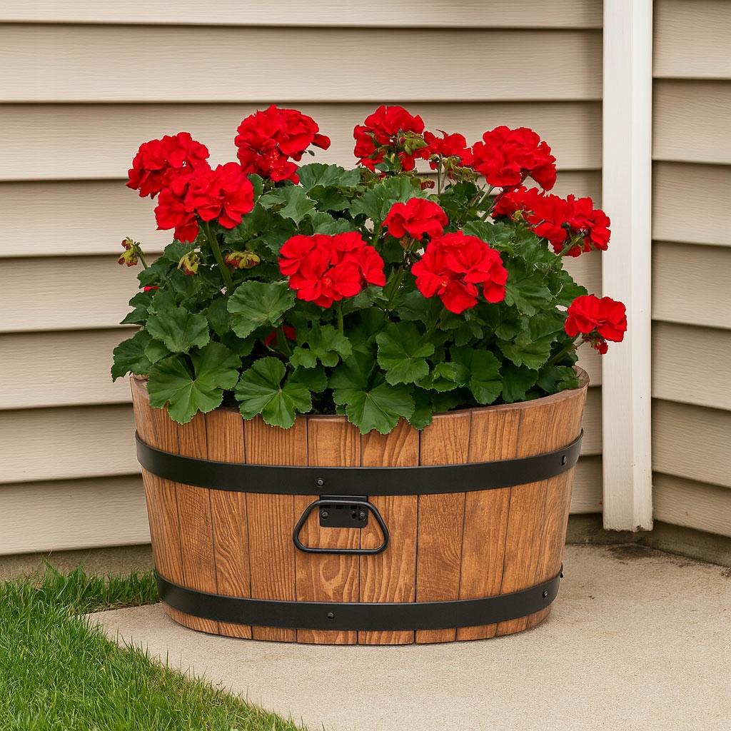 Wooden flowerpot 60X37XH31 flower stand K. OAK