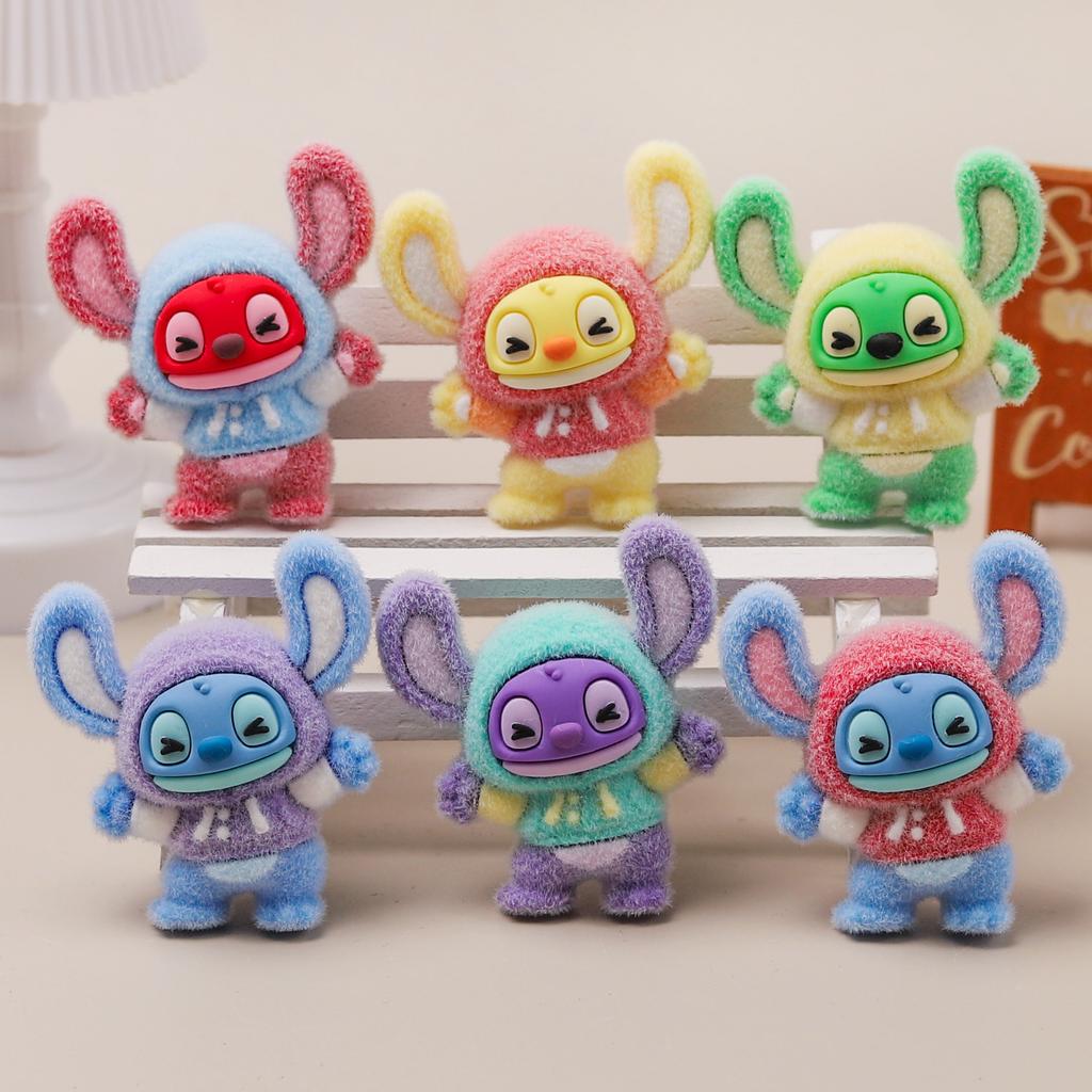 9Pcs/Set Street Dance Stitch Figure Toy Cartoon Figurine Desktop Decoration Model Ornaments Toys For Girls Boys Gift