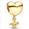 New Original Charms Sparkling Golden Hearts Series Angel Wings Hearts Clip Lucky Star Beads Fit Snake Bracelets DIY Jewelry Gift