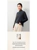 European & American Style Color Block Wool Pullover: Women's Slimming, Semi-High Neck, Autumn/Winter Fashion Knitted Sweater.