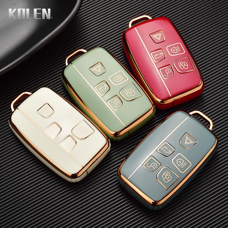 Plating TPU Car Key Case Shell Cover Fob for Land Rover Range Rover Evoque Sport Freelander Discovery Velar for Jaguar XE XF XJ