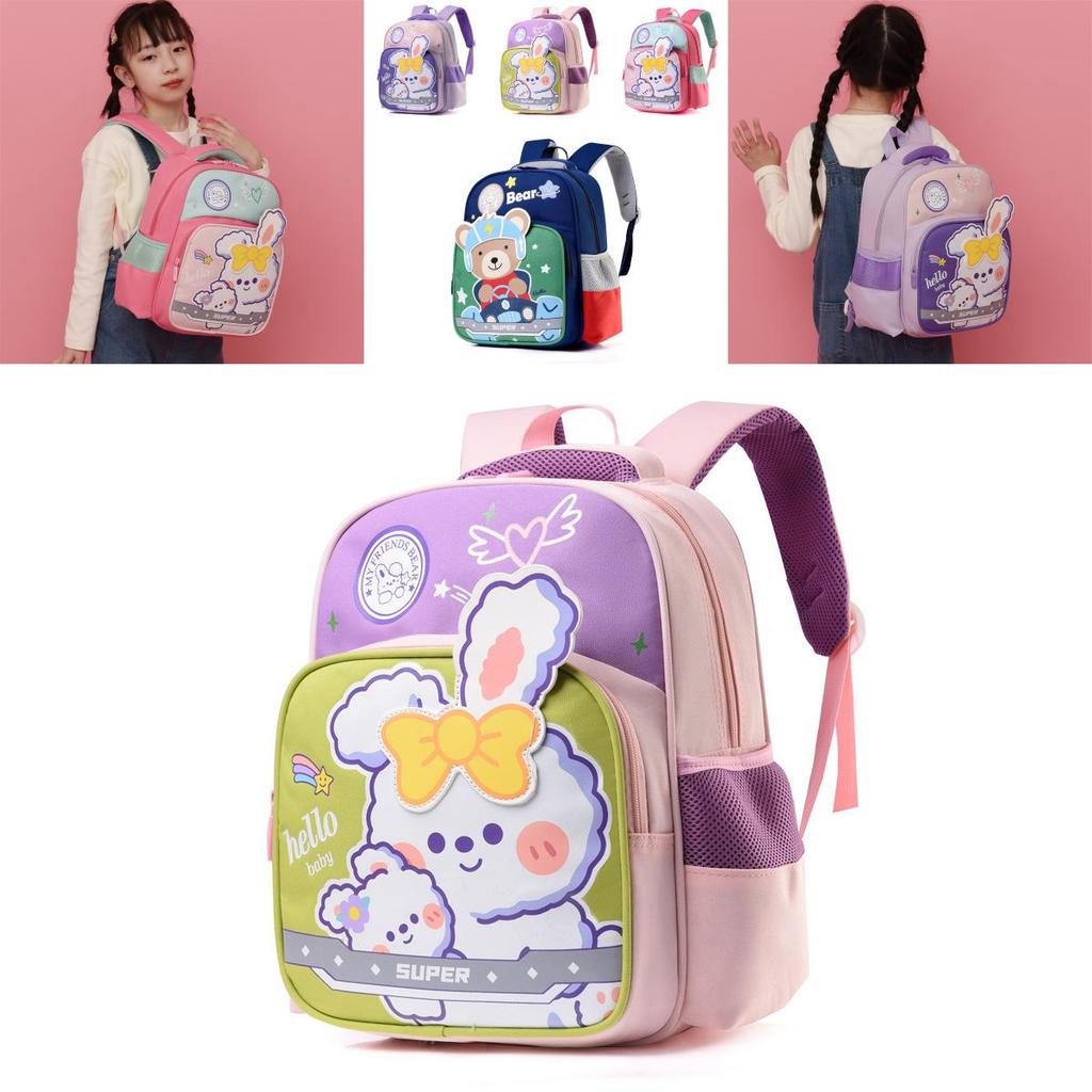 Adorable 2024 Preschool Backpack For Boys And Girls Cute Animal Printed Double Shoulder Bag