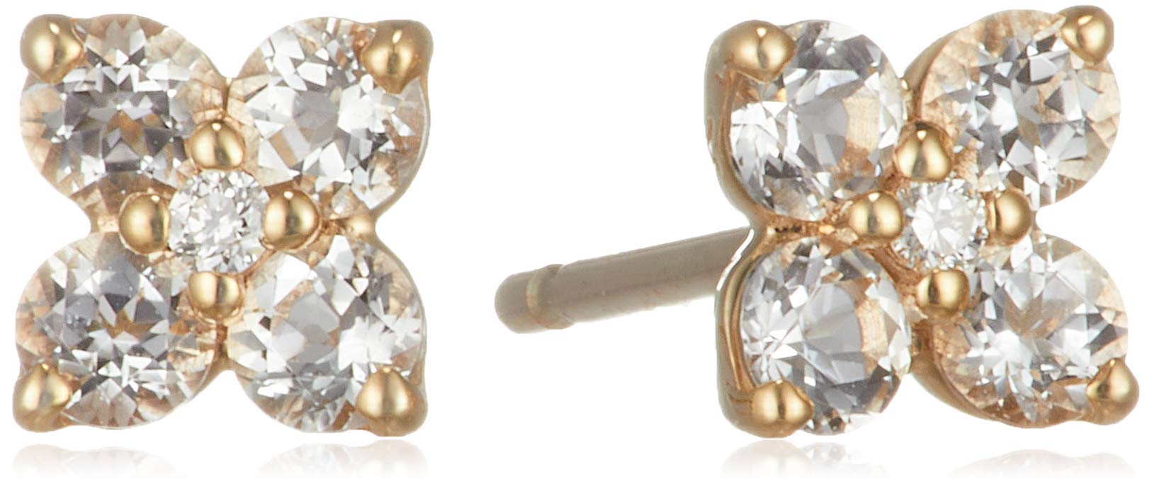 

Earrings K10 Yellow Gold Basic White Topaz AJVA2360 TH [Official] [Vendome Aoyama]