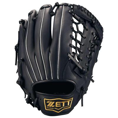 ZETT Litex Baseball und Softball Schwarz BSGB3900L Handschuh, Rechtshänder, (1900),
