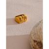 Eetit Size:678 High Quality Stainless Steel Metal ”ON“ Letter Cast Ring 18K Golden Plated Texture Popular Daily Finger Jewelry