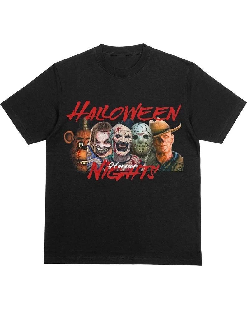 Halloween Horror Nights 2025 T-Shirt Haunted House Icons, Spooky Tee 3XL