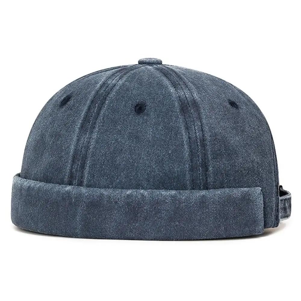 New Hip Hop Beanies Hats Cotton Solid Color Hip Hop Hats Adjustable Brimless Street Hat Women
