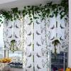 Flower Window Rural Bedroom Decor Sheer  Drape Curtain Embroidered Butterfly Home Product AVE
