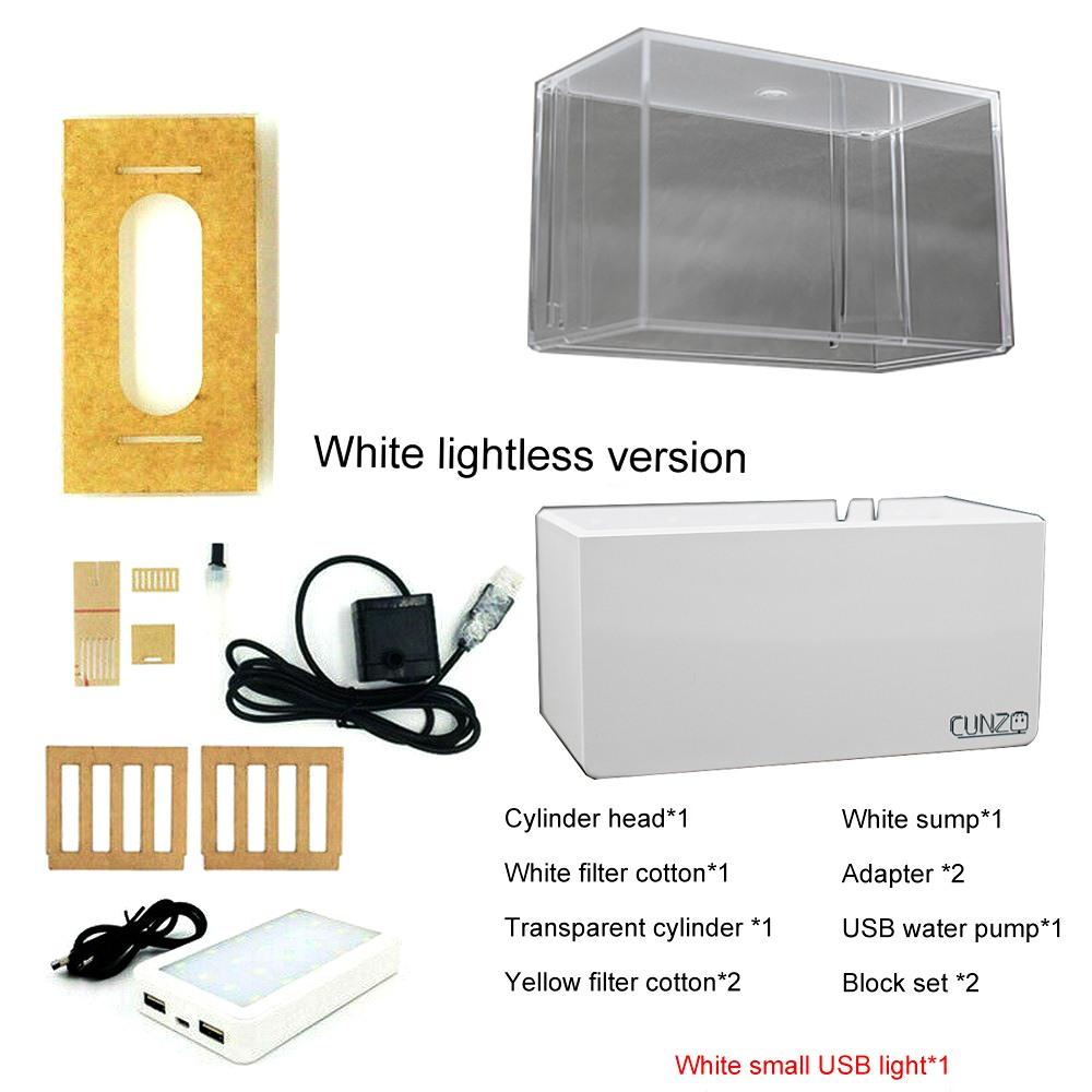Mini-Kampffisch-Aquarium Acryl-Aquarium Desktop-Dekorationen Meeres-Aquaponik-Fischschale Mit Wasserfilter USB-Luftpumpe LED-Licht