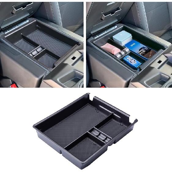 Center Console Organizer Tray Compatible With -2025 2026 Chevrolet Silverado/GMC Sierra 1500, -2026 Silverado/Sierra 2500HD 3500HD, Armrest Storage