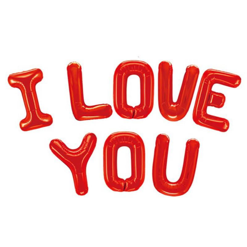 50pc 16 Inch Red Rose Gold Silver Foil Letter Alphabet Balloons Wedding Happy Birthday Party Decoration Kids Baby Shower Supplies KTY