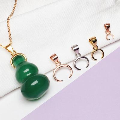 S925 Silver Cow Nose Clip & Round Bead Pendant DIY Accessories