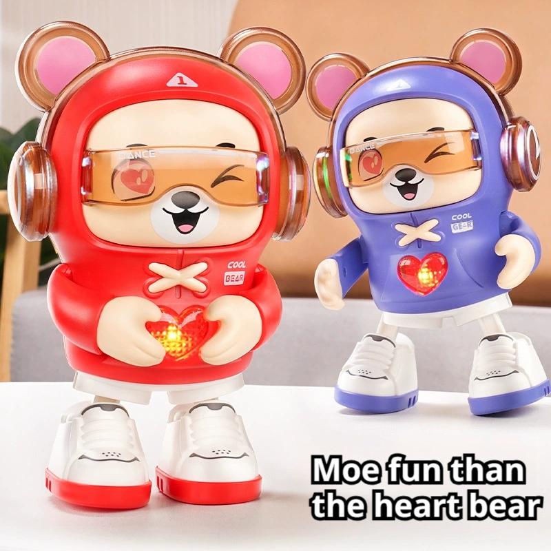 Dancing Bear Baby Dragon Toys, Lighting and Dancing Robot Mode Cute Shape 2 Gear Switches for 3+ Childs