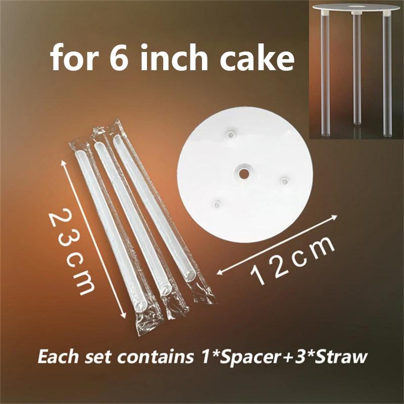 Mehrschichtiger Kuchenständer Aufgehängte Dichtung Kuchenetagenstütze Kuchen Dübelstäbe Set Kuchenständer Stützstrohrahmen DIY Kuchen Deko