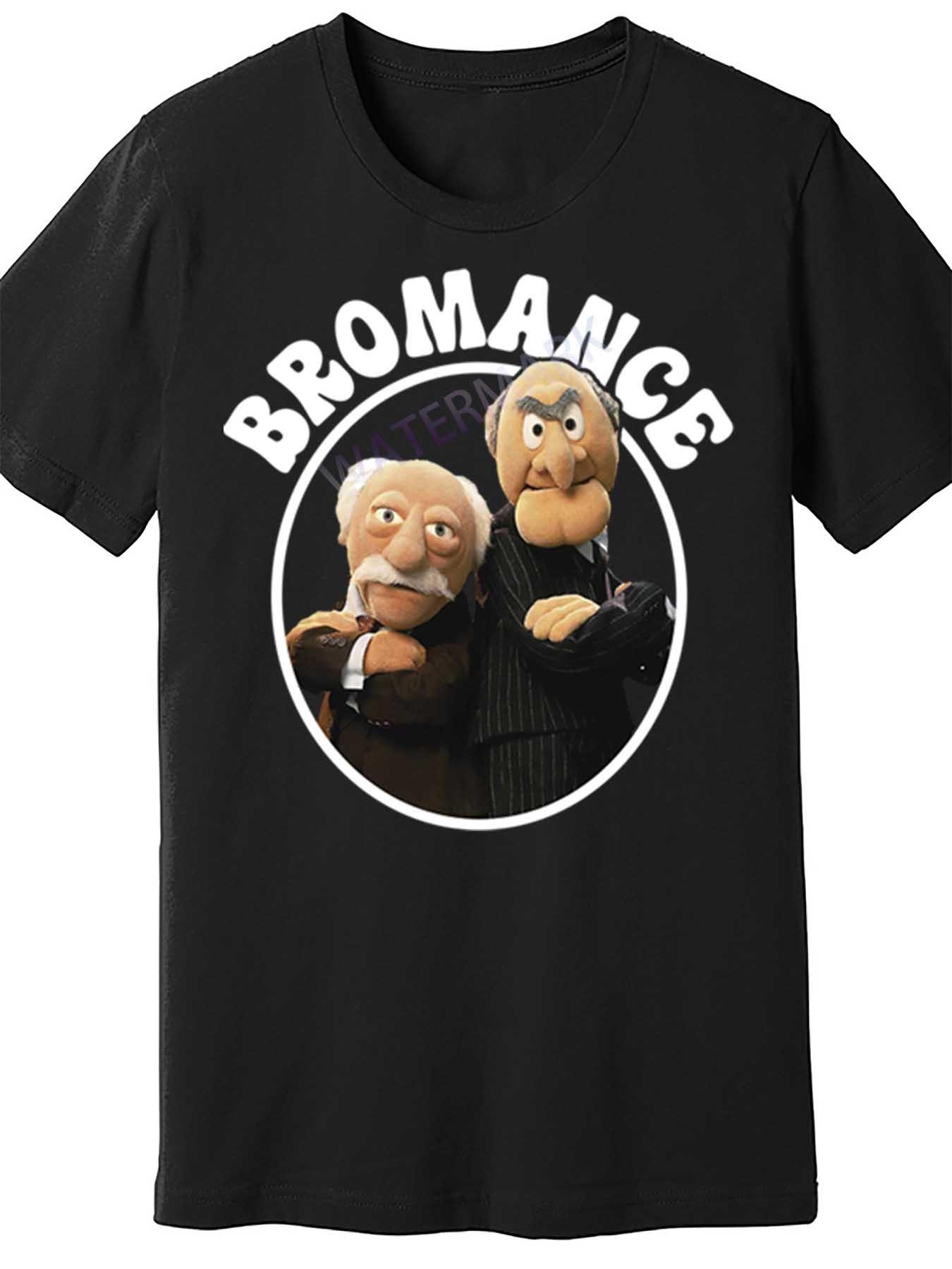 

The Muppets Statler & Waldorf Bromance Graphic T-shirt - Classic Black 100% Cotton Short Sleeve Crew Neck Tee L