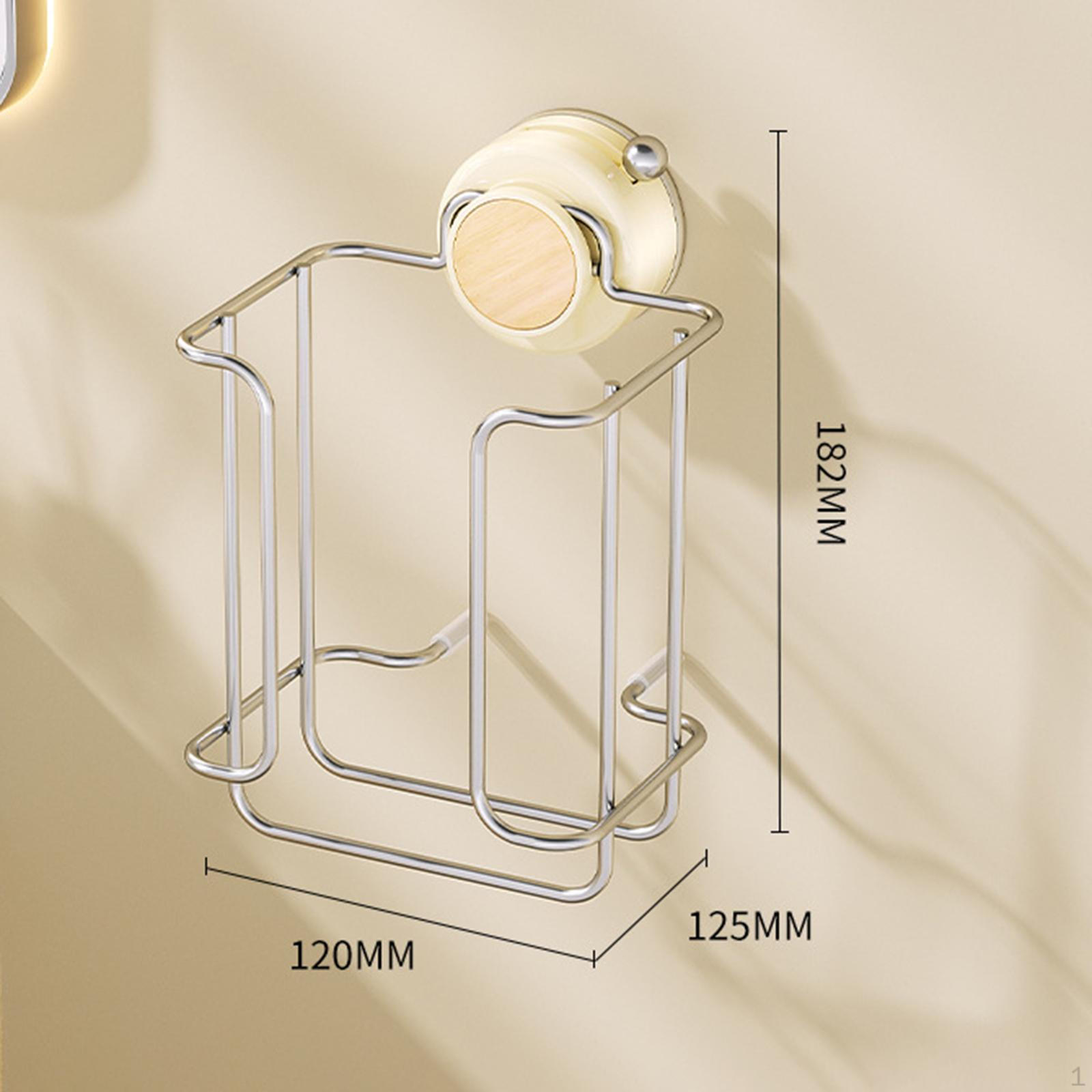 

Настенный диспенсер Коробка для хранения на кухне Большое отверстие с присоской для ресторана ванной комнаты beige suction cup