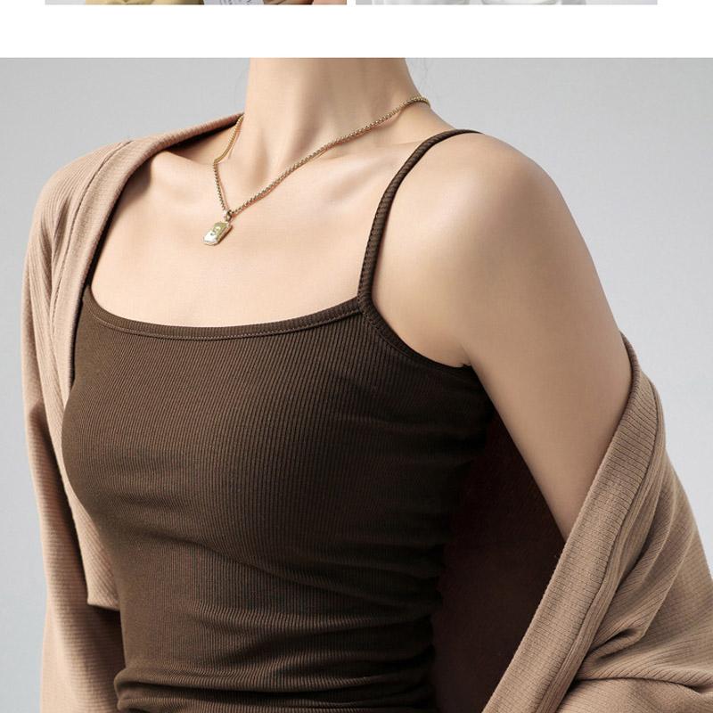 Summer Basic Tanks Spaghetti Strap Camis Solid Stretch Tops for Women Sleeveless Slim Fit Basic Solid Knitted Camisole