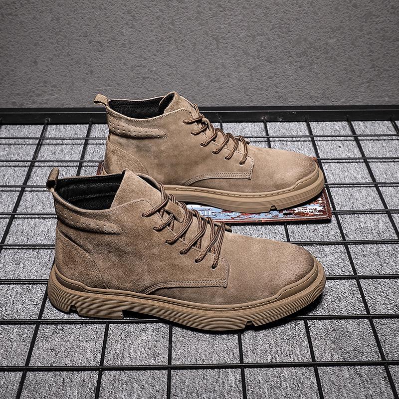 

Мужские высокие ботинки Martin из натуральной кожи — повседневный тренд зимы 2024 года Size 44